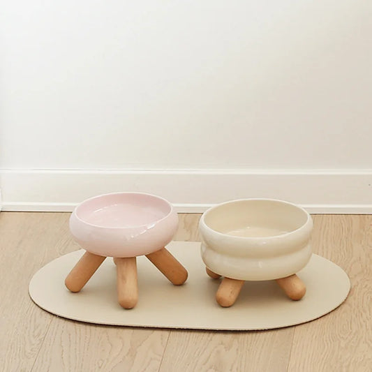 Nordic Ceramic Cat Food and Water Bowls